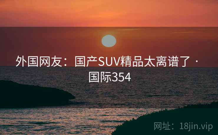 外国网友：国产SUV精品太离谱了 · 国际354  第2张
